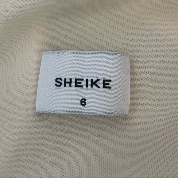 SHEIKE Australia Neutral Beige Ecru Textured One Shoulder Knot Draped Maxi Dress - Picture 10 of 11